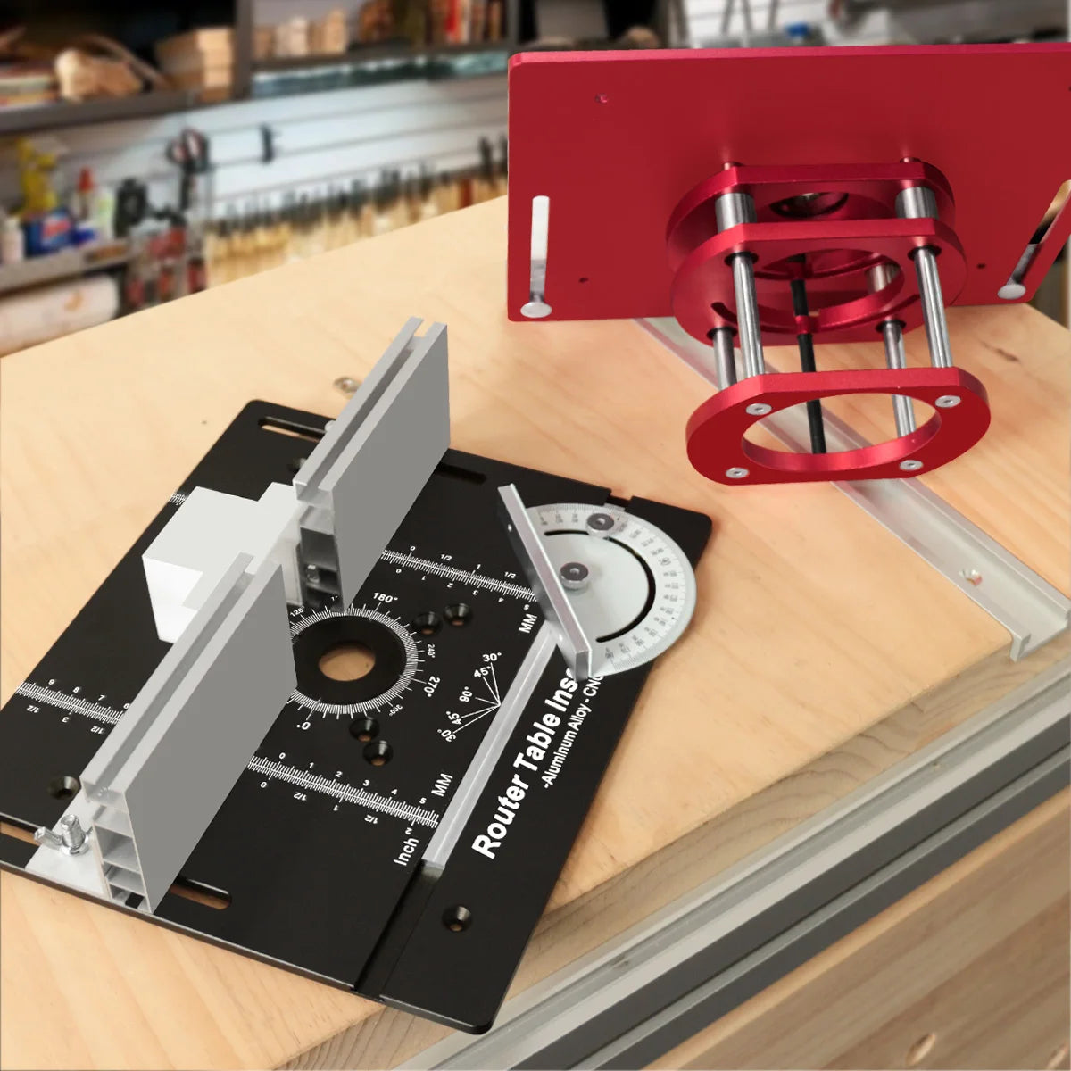 Router Table Insert Plate Set - Metal Woodworking Tool & Accessory