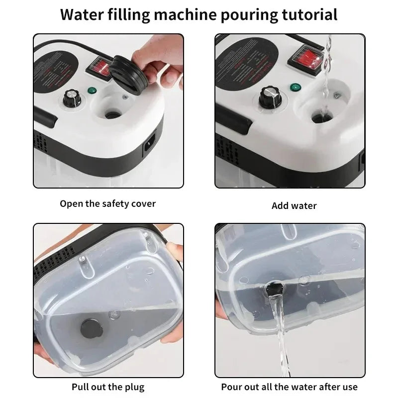 220V EU Plug High-Temperature Steam Cleaner for Home Car Deep Cleaning Kitchen Hood & Air Con Sterilization Appliance
