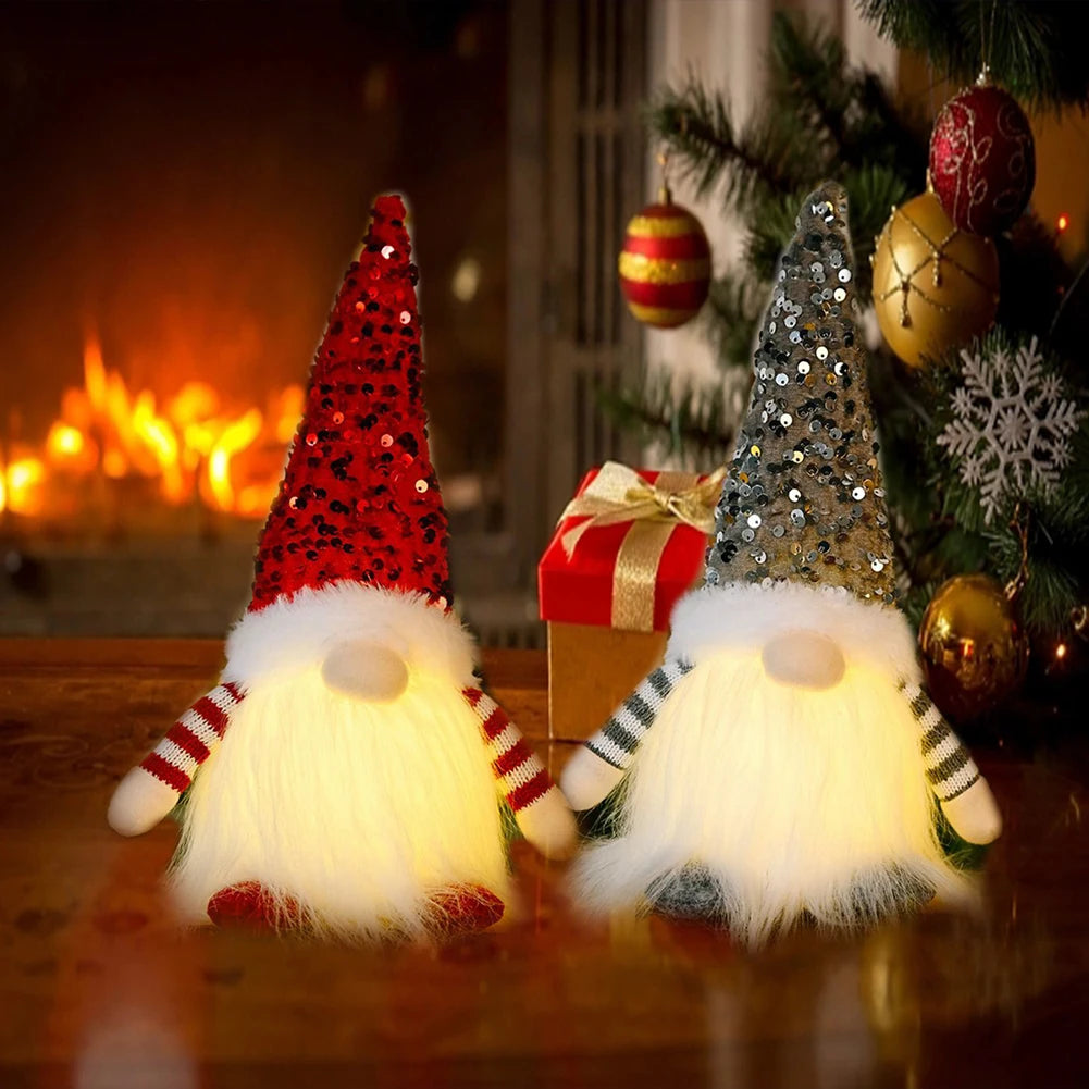 LED Christmas Gnome Plush Decoration
