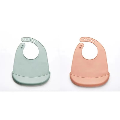1-3pcs Baby Bib Adjustable Waterproof Bibs Babies Soft Edible Silicone