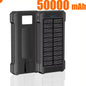 Waterproof Solar Power Bank 50,000/100,000/200,000mAh Dual USB PD 20W & 120W Fast Charge Portable Charger with LED Display & Flashlight for Camping & Travel