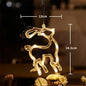 Battery-Operated Christmas LED Snowflake & Santa Hanging Window Ornaments – Warm White Holiday Decor