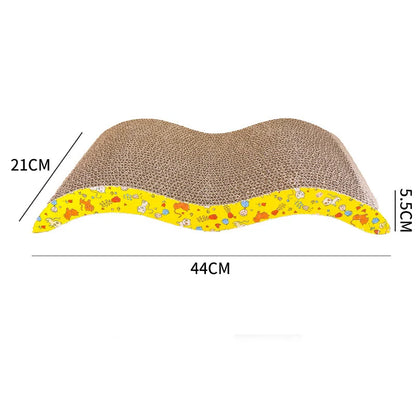 Corrugated Cardboard Cat Scratcher – Double-Sided Catnip Scratch Board for Sofa, Bed & Cushion