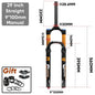 MTB Air Suspension Fork 140mm Travel (5.5in) - 26/27.5/29-inch Wheels - 9x100mm QR Axle - 34mm Stanchion, 28.6mm Steerer