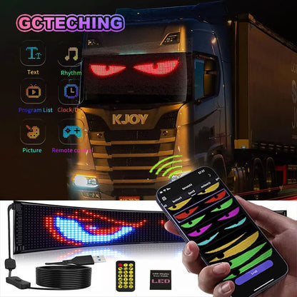 RGB LED Matrix Panel for Car & Truck — Programmable Bluetooth App-Controlled Scrolling Display (16x32, 16x64, 20x64, 16x96)