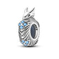 100% 925 Sterling Silver Rainbow Zircon Butterfly Dragon Silicone Stopper Charms - Colorful Beads for DIY Bracelets, Customizable Jewelry for All Occasions