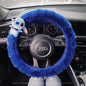 Stitch Plush Steering Wheel Cover – Universal Stretch Winter Warm Car Accessory