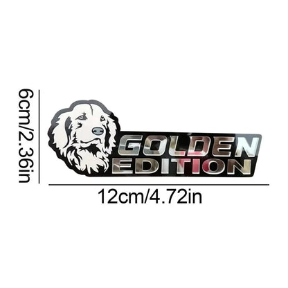 Funny Dog Acrylic Car Badge Sticker