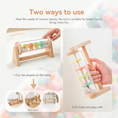 Montessori Wooden Rain Stick Sensory Musical Toy