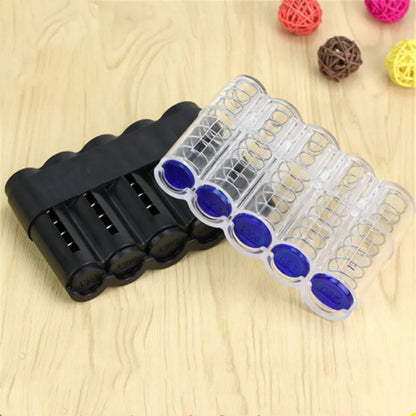 Stackable Euro Coin Organizer & Dispenser - Plastic Multi-Denomination Coin Storage Box, Black/Transparent