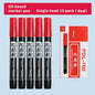 10-Pack Large Tip Black Non-Erasable Marker Pens — Permanent Markers for Labeling, Notation & Crafts