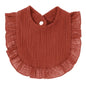 Ruffle Edge Cotton Gauze Baby Bib & Burp Cloth - Lace Saliva Bib for Infants 1-3 Years