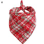 Dog Bandanas Large Pet Scarf Christmas Snow Print Dog Cotton Plaid WashableBow Ties Collar Cat Dog Scarf Large Accessories