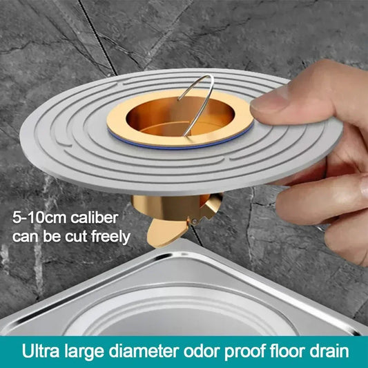 Bathroom Floor Drain Sink Strainer - Backflow Preventer, Odor & Insect Proof, Plastic/Copper Core, 100×42×45 mm (3.94×1.65×1.77 in)