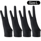 Two-Finger Artist Drawing Glove for Tablet & iPad – Touchscreen Anti-Fouling Ambidextrous Glove, Black