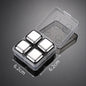 Stainless Steel Reusable Whiskey Stones - Quick-Freeze Ice Cubes with Storage Tray for Whiskey Wine Beer