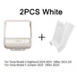 Rear Screen Cover Protector Frame Back Air Vent Trim White ABS Car Interior Accessory for Model Y Juniper
