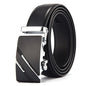 Men's PU Leather Belt with Metal Buckle — 3.5 cm (1.4 in) Wide Dress & Casual Belt for Jeans and Cargo Pants