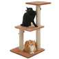 3-Tier Indoor Cat Tree Tower with Sisal Scratching Posts, Large Hammock & Removable Top Perch – Grey