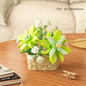DIY MOC Potted Rose Sunflower Plants Succulents Bonsai Tree Gardens Romantic Building Blocks Model Bricks Kids Sets Kits Toys