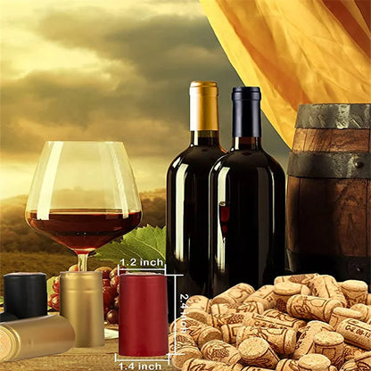 PVC Heat-Shrink Wine Bottle Capsules - Shrink Wrap Caps for Home Bottling