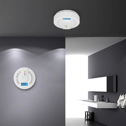 Digital Warning Alarm Sensor Sound Warning Battery Powered Portable CO Detector with LED Indicator CO Sensor for Home Warehouse