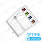 4-Port USB-A Wall Charger QC 3.0 3.1A Fast Travel Charger, 45W Total, US/EU Plug