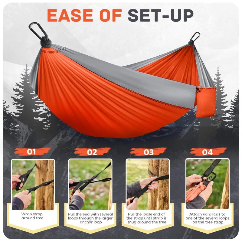 Camping Hammock Lightweight, Portable Hammocks Parachute Hammock with