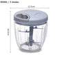 Manual Food Chopper 500ml (17 fl oz) / 900ml (30.4 fl oz) Hand-Pull Garlic Press & Meat Mincer — Vegetable Grinder Onion Cutter