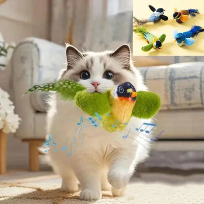 Interactive Bird Toy for Cats – Realistic Sounding Catnip Teaser Toy for Indoor Play & Exercise