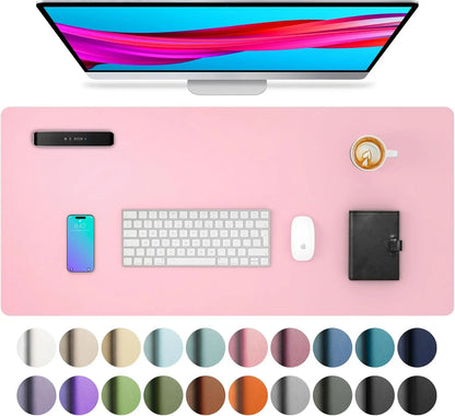 Large Waterproof PU Leather Desk Mat for Office & Home — Keyboard, Mouse & Writing Pad