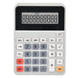12-Digit Portable Financial Calculator, Large Tilted LCD Display, Battery-Powered Desktop Calculator
