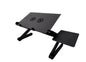Aluminum Folding Laptop Table with Cooling Fan – Adjustable Lap Desk Tray for Bed & Office, 15.7 x 11.8 x 2.8 in (400 x 300 x 70 mm)