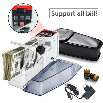 Portable Mini Money Counter - Compact Banknote & Currency Counting Machine, 600 pcs/min