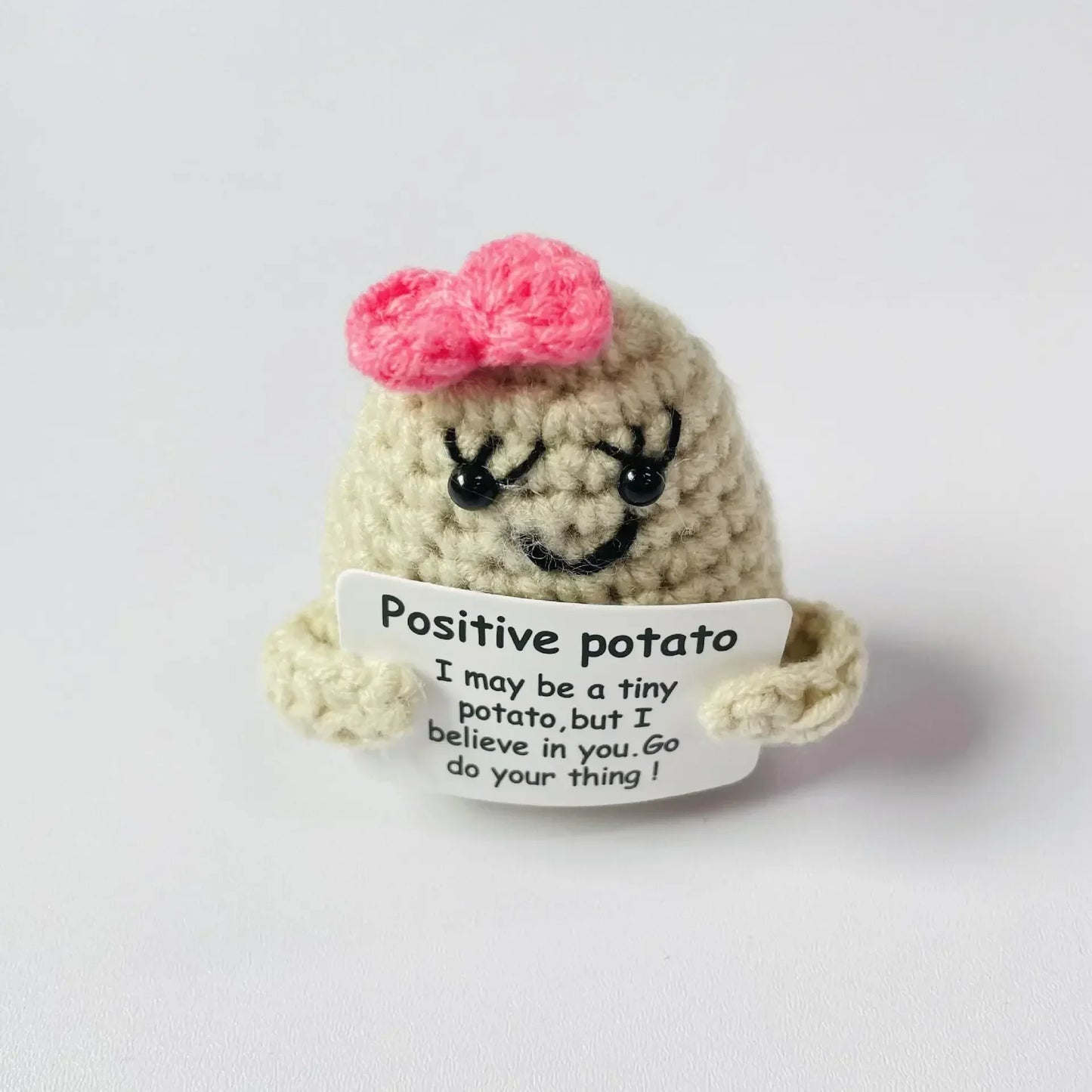 Funny Crochet Positive Inspirational Emotional Support Owl Doll Home Room Decoration Handmade Knitted Owl Desktop Ornament Gift