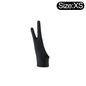 Two-Finger Artist Drawing Glove for Tablet & iPad – Touchscreen Anti-Fouling Ambidextrous Glove, Black