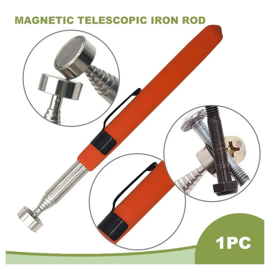 8 lb Magnetic Telescopic Pickup Tool – 150–730mm (5.9–28.7 in) Retractable Pen Clip with Suction Tip for Automotive & Home Repair