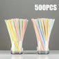 50-1000Pcs Multicolor Drinking Straws – Milk Tea & Party Supplies