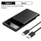 2.5-Inch Tool-Free USB 3.1 Type-C SSD/HDD Enclosure Portable SATA External Drive Case