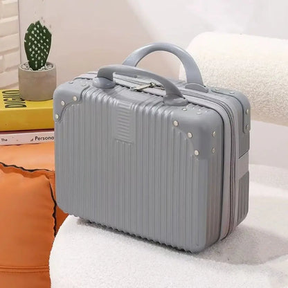 14-Inch Mini Travel Makeup Case — Hard Shell Cosmetic Organizer with Password Lock