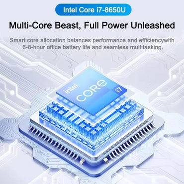 2026 14.1"Laptop Intel Core i7 8650U Portable Laptops Windows 11 Computer 4K HD 16GB 32GB RAM 1TB 2TB SSD Notebook Office