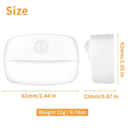 Auto On/Off LED PIR Motion Sensor Night Light – Under-Cabinet, Closet, Cupboard & Stair Lighting
