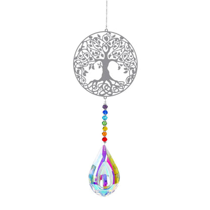 Animal metal sheet butterfly pendant crystal ball prism sun catcher DIY hanging decoration window decoration garden sun catcher