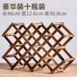 Stackable Folding Wooden Wine Rack – 3/5/6/10-Bottle Pine Wine Shelf for Home Bar