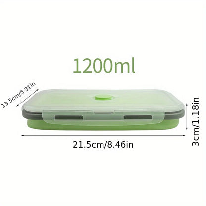 Collapsible Silicone Food Storage Containers – Stackable, Space-Saving, Microwaveable Lunch Boxes, 1/4PCS Set