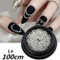 100/50cm Luxury Crystal Chain Nail Charms - 1.5/2mm Clear & AB Diamond Nail Art Decoration