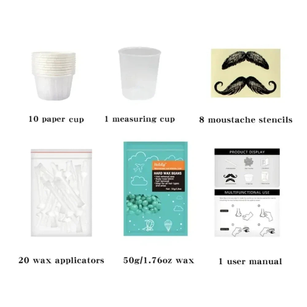 Portable Painless Nose Wax Kit - Paper-Free Wax Beans for Nose Hair Removal, Unisex