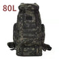 Tactical Mountaineering Backpack 80L / 100L (≈21 / 26 US gal) – Large Hiking, Camping & Travel Rucksack with Molle, Oxford Polyester
