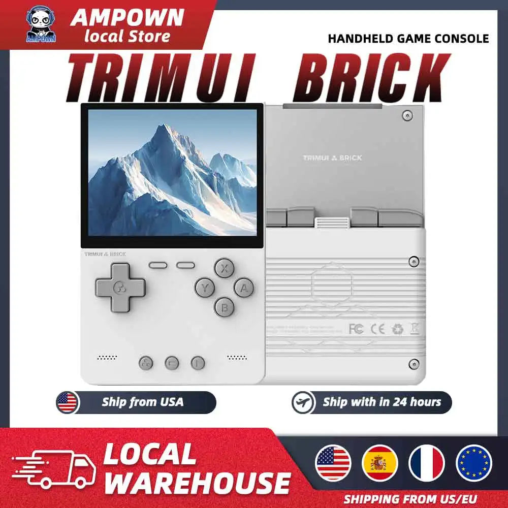 TRIMUI BRICK Handheld Game Console - 3.2" IPS, Allwinner A133P, Linux, RGB LED, Metal Back, 12,000+ Games, 4 Colors