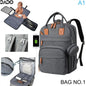 Waterproof Diaper Bag Backpack for Moms – Multi-Pocket Baby Travel Tote with Changing Pad & Stroller Straps
